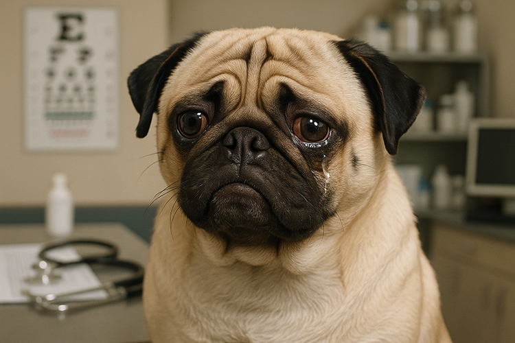 Грустный мопс с глазами, полными слёз
Prompt: Funny realistic photo of a pug looking very sad with watery eyes, like a drama